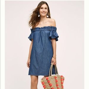 Denim Off The Shoulder Dress